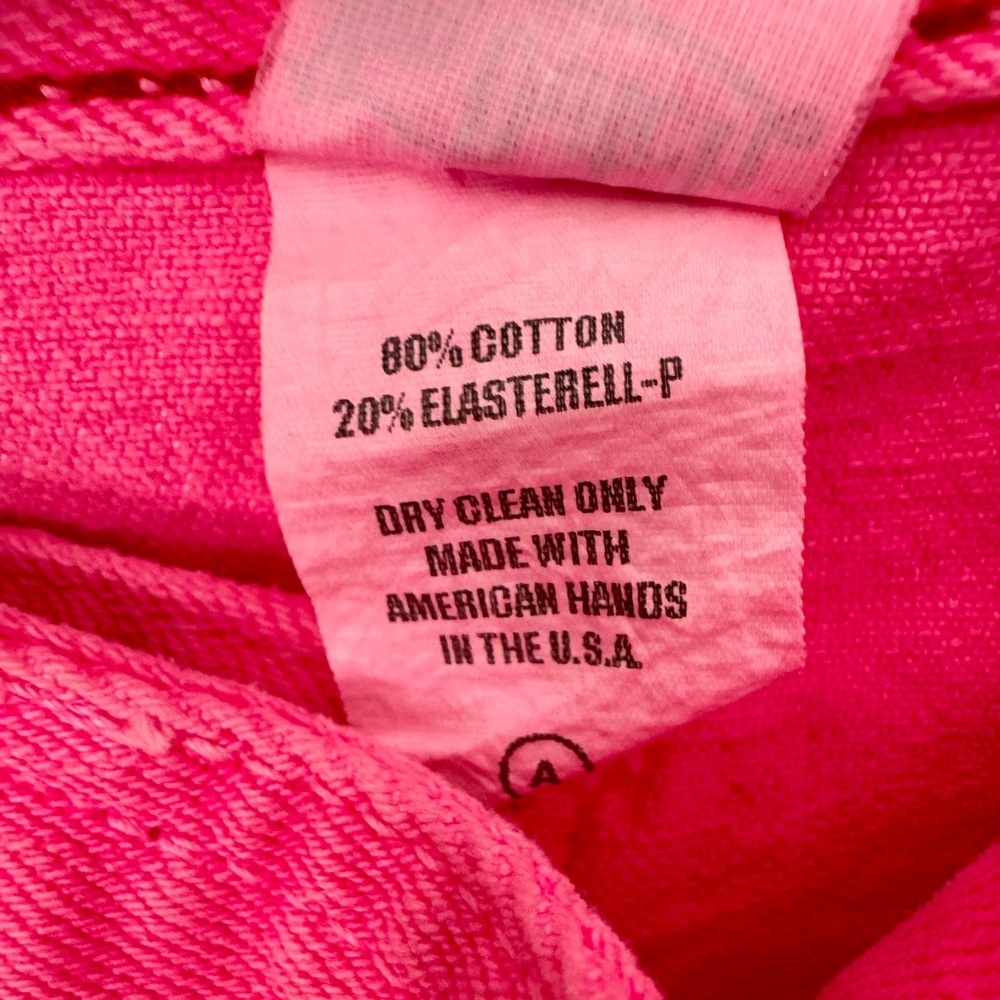 Vintage VTG Y2K Von Dutch Hot Pink Pleated Denim Mini Skirt McBling | Size XS - Picture 3 of 6